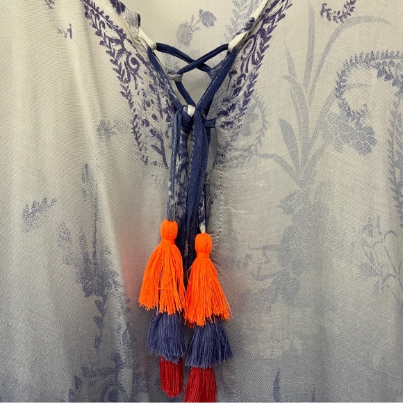 Surf Gypsy Swimsuit Cover Up Dress with Tassels Size S - Picture 2 of 7